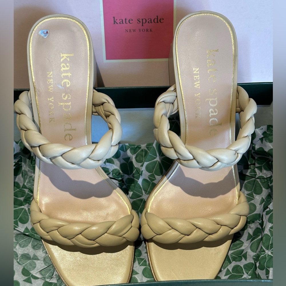 Sale ✔️New with tag Kate Spade Women's Tan Braided Sandals